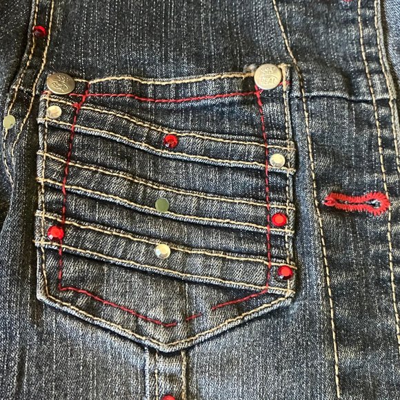 2B Real Girl's Jean Jacket with Rhinestones sz 4 - Picture 6 of 9